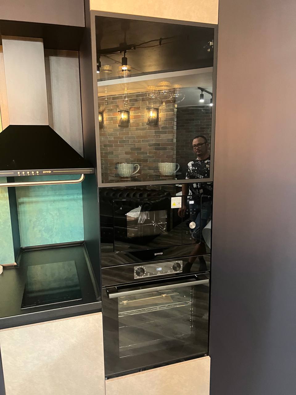 Кухня угловая — Синяя тёмная